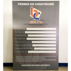 Panneau permis de construire
